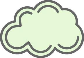 Fluffy Cloud Vector Icon Design