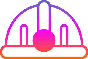 Torch helmet Vector Icon Design