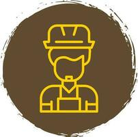 Construction Worker Vector Icon Design