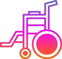 Wheel chair Vector Icon Design