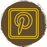 Pinterest Logo Vector Icon Design