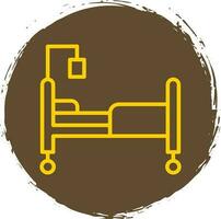 Hospital bed Vector Icon Design