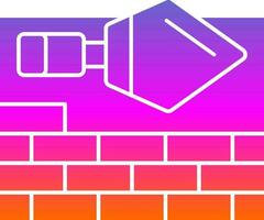 Brick Plastering Vector Icon Design