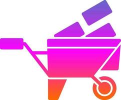 Wheelbarrow Vector Icon Design