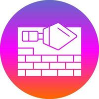 Brick Plastering Vector Icon Design