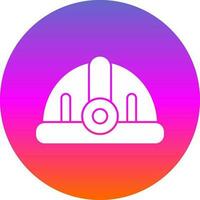 Torch helmet Vector Icon Design