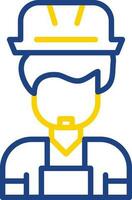 Construction Worker Vector Icon Design