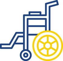 Wheel chair Vector Icon Design