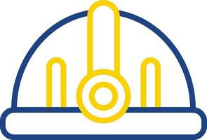 Torch helmet Vector Icon Design