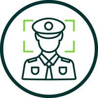 Face recognition Vector Icon Design