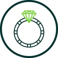 diseño de icono de vector de anillo de diamante