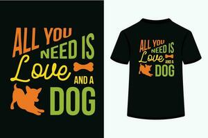 All you need is love and a dog.eps vector