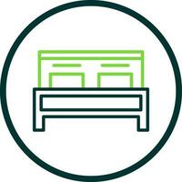 Double Bed Vector Icon Design