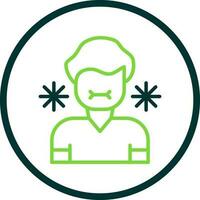 Sick Person Vector Icon Design