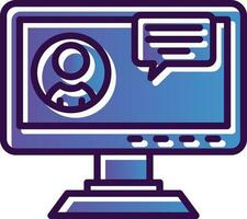 Video chat Vector Icon Design