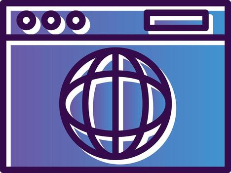 diseño de icono de vector de navegador web