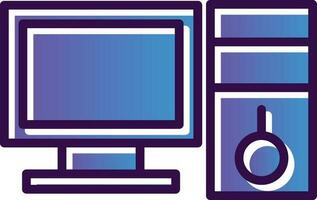 Desktop computer Vector Icon Design