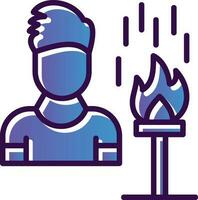 Fire eater man Vector Icon Design