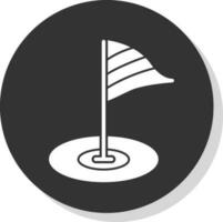 Golf flag Vector Icon Design