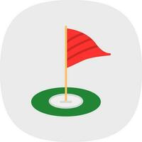 Golf flag Vector Icon Design