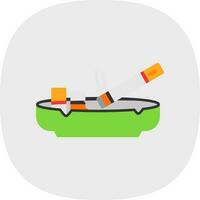 Ashtray Vector Icon Design