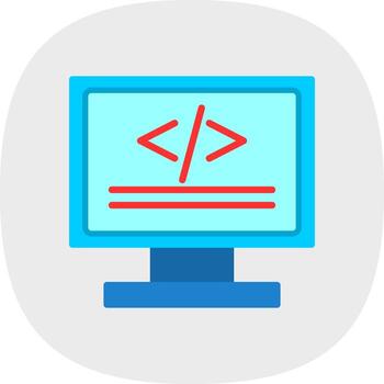 Coding Vector Icon Design