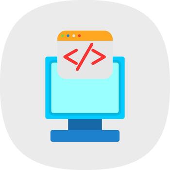 diseño de icono de vector de programación web