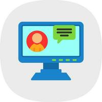 Video chat Vector Icon Design