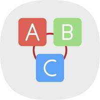 Abc block Vector Icon Design