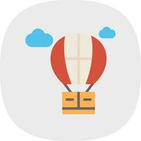 Hot air balloon Vector Icon Design