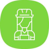 Female Worker Vector Icon Design