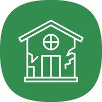 Damage House Vector Icon Design