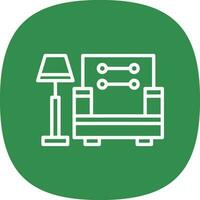 Armchair With Lamp Vector Icon Design