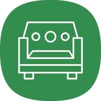 Single Seat Sofa Vector Icon Design