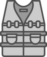 Bulletproof vest Vector Icon Design