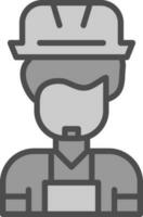 Construction Worker Vector Icon Design