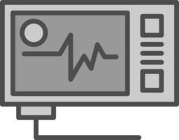 ecg leyendo vector icono diseño