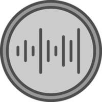 sonido olas vector icono diseño