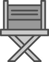 diseño de icono de vector de silla de director