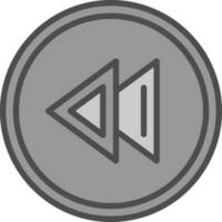 Rewind Vector Icon Design