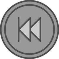 Rewind Button Vector Icon Design