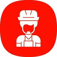 Construction Worker Vector Icon Design