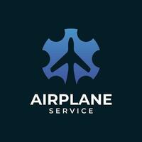 Airplane service logo design vector template