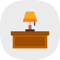 Desk Lamp Vector Icon Design