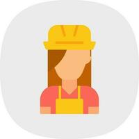 Female Worker Vector Icon Design