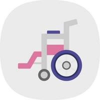 Wheel chair Vector Icon Design