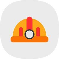Torch helmet Vector Icon Design