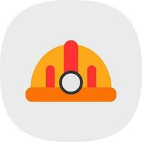 Torch helmet Vector Icon Design