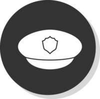 diseño de icono de vector de sombrero de policía