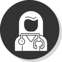 mujer médico vector icono diseño